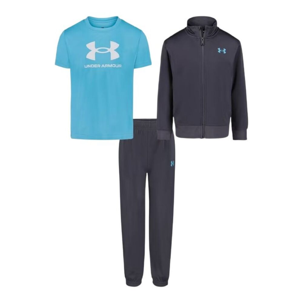 Under Armour Childrens/Kids Brawler Tracksuit Set / Gray/Blue